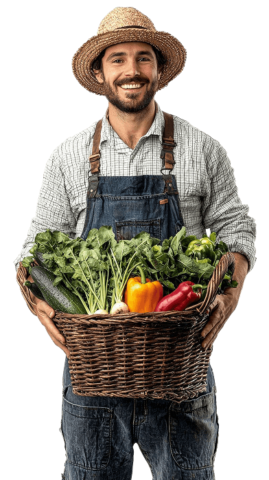 smiling-man-straw-hat-holding-basket-fresh-vegetables 1